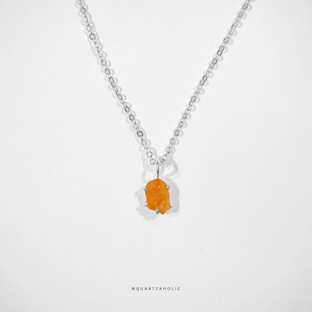 Mặt Dây Claws Spessartine Garnet