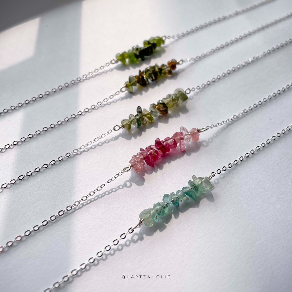Dây Chuyền Line Tumbled Tourmaline