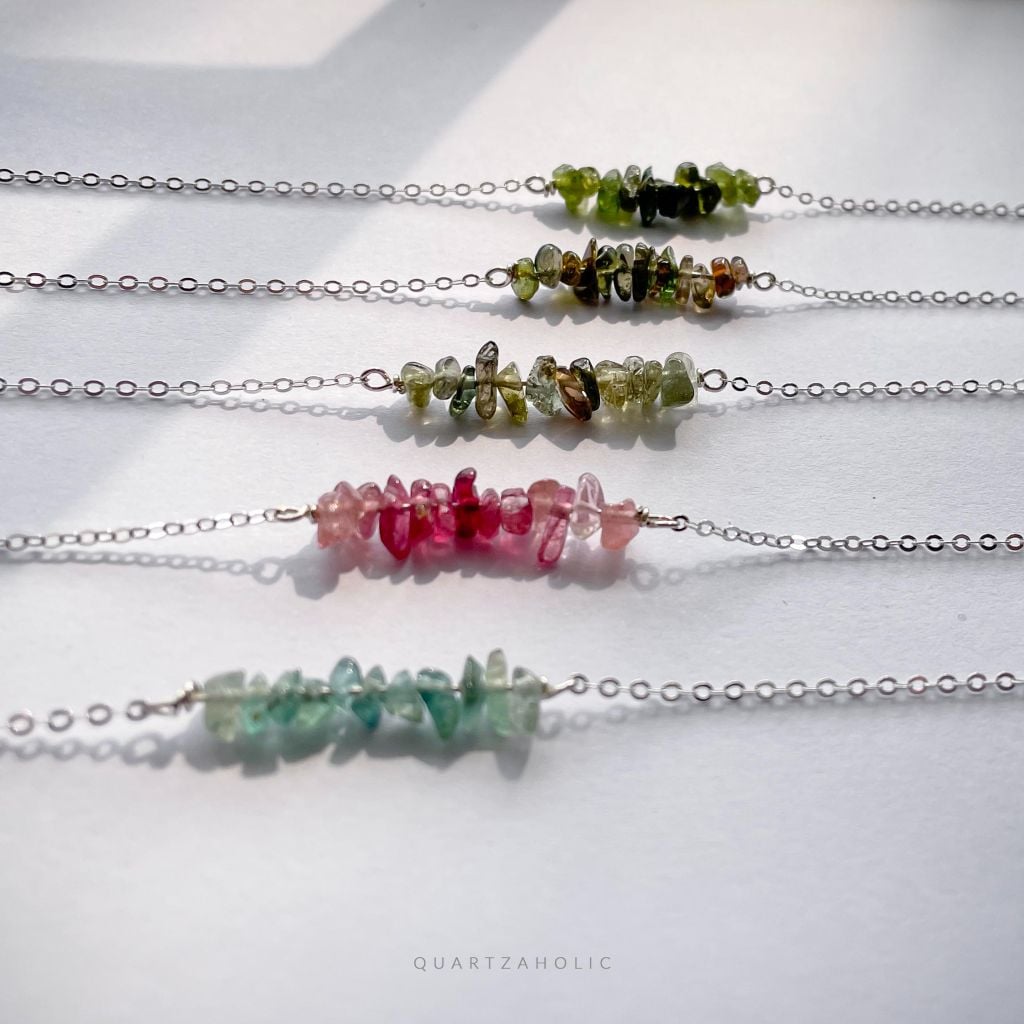 Vòng Tay Line Tumbled Tourmaline