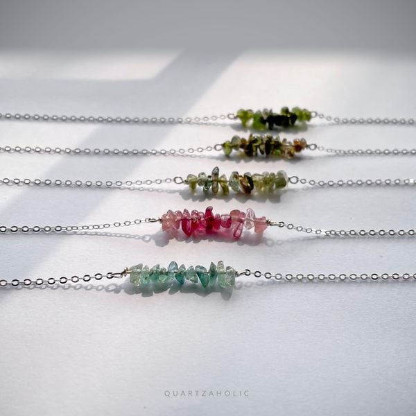  Vòng Tay Line Tumbled Tourmaline 