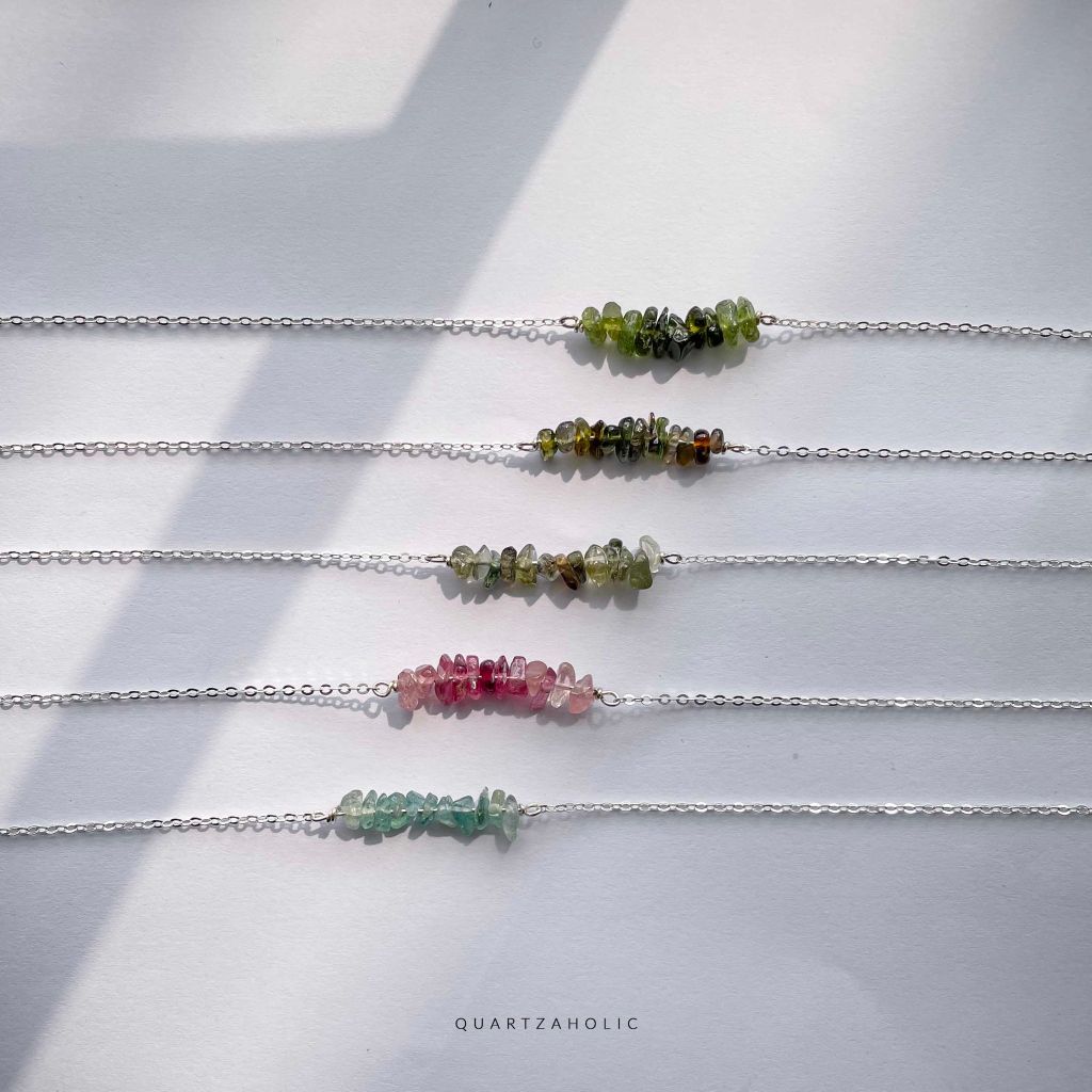 Dây Chuyền Line Tumbled Tourmaline