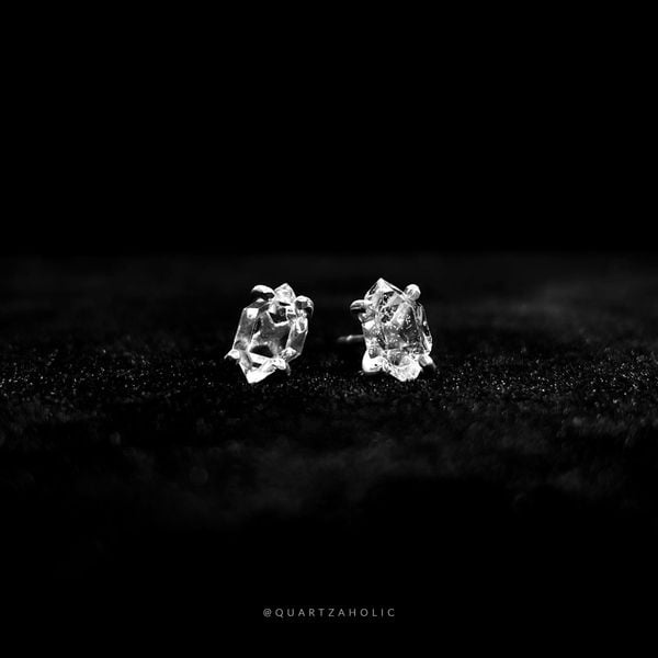  Bông Tai Stud Herkimer Diamond 