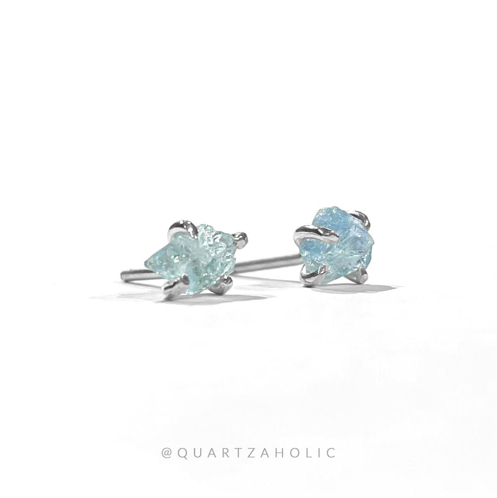Bông Tai Stud Aquamarine