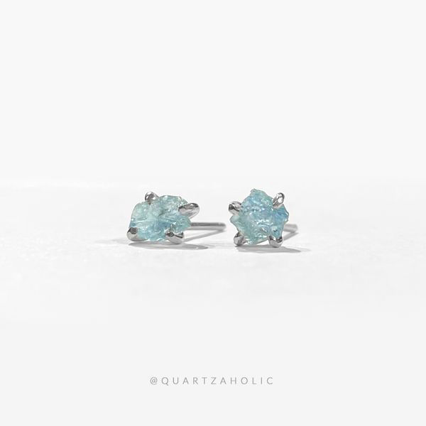  Bông Tai Stud Aquamarine 