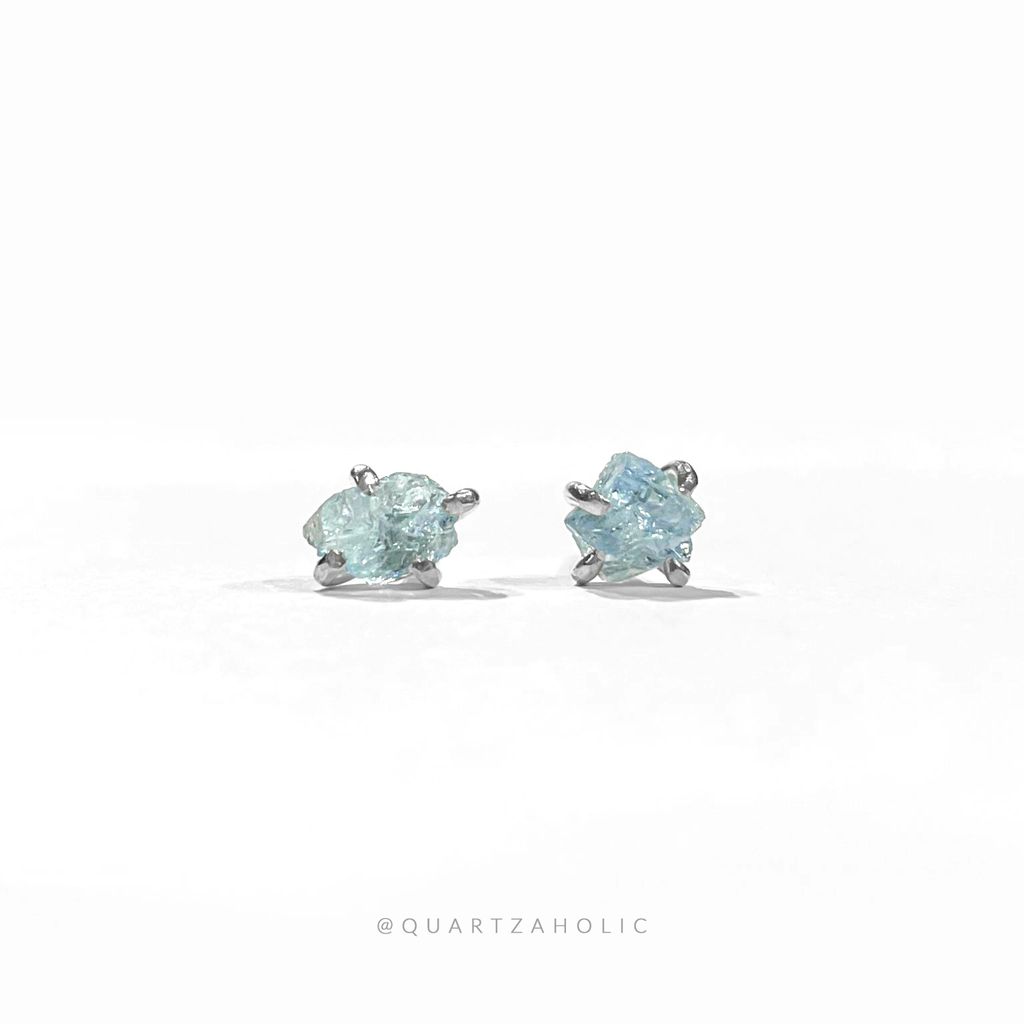 Bông Tai Stud Aquamarine