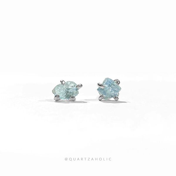  Bông Tai Stud Aquamarine 
