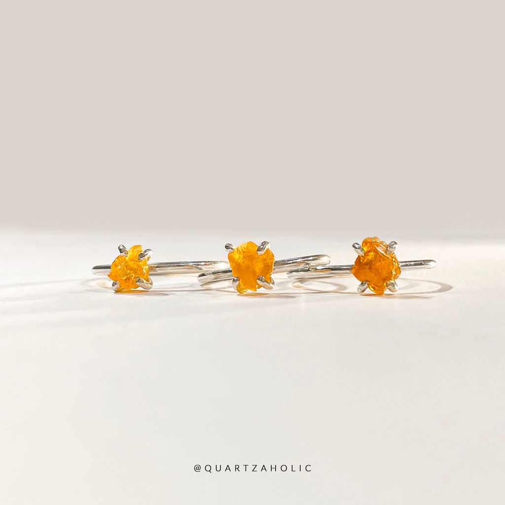 Nhẫn Claws Spessartine Garnet 