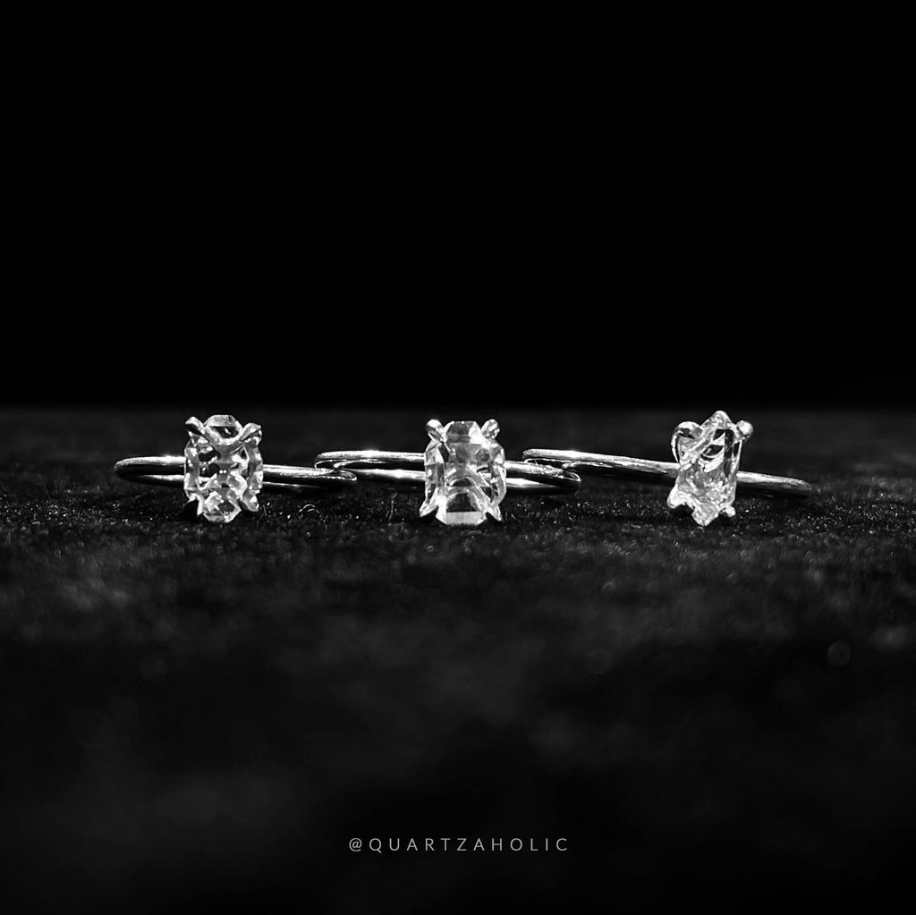 Nhẫn Claws Herkimer Diamond