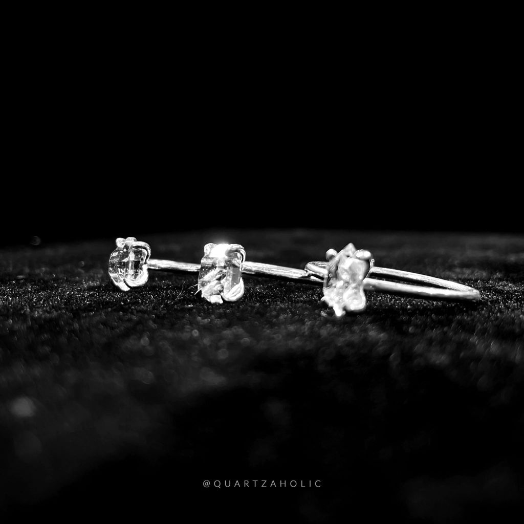 Nhẫn Claws Herkimer Diamond