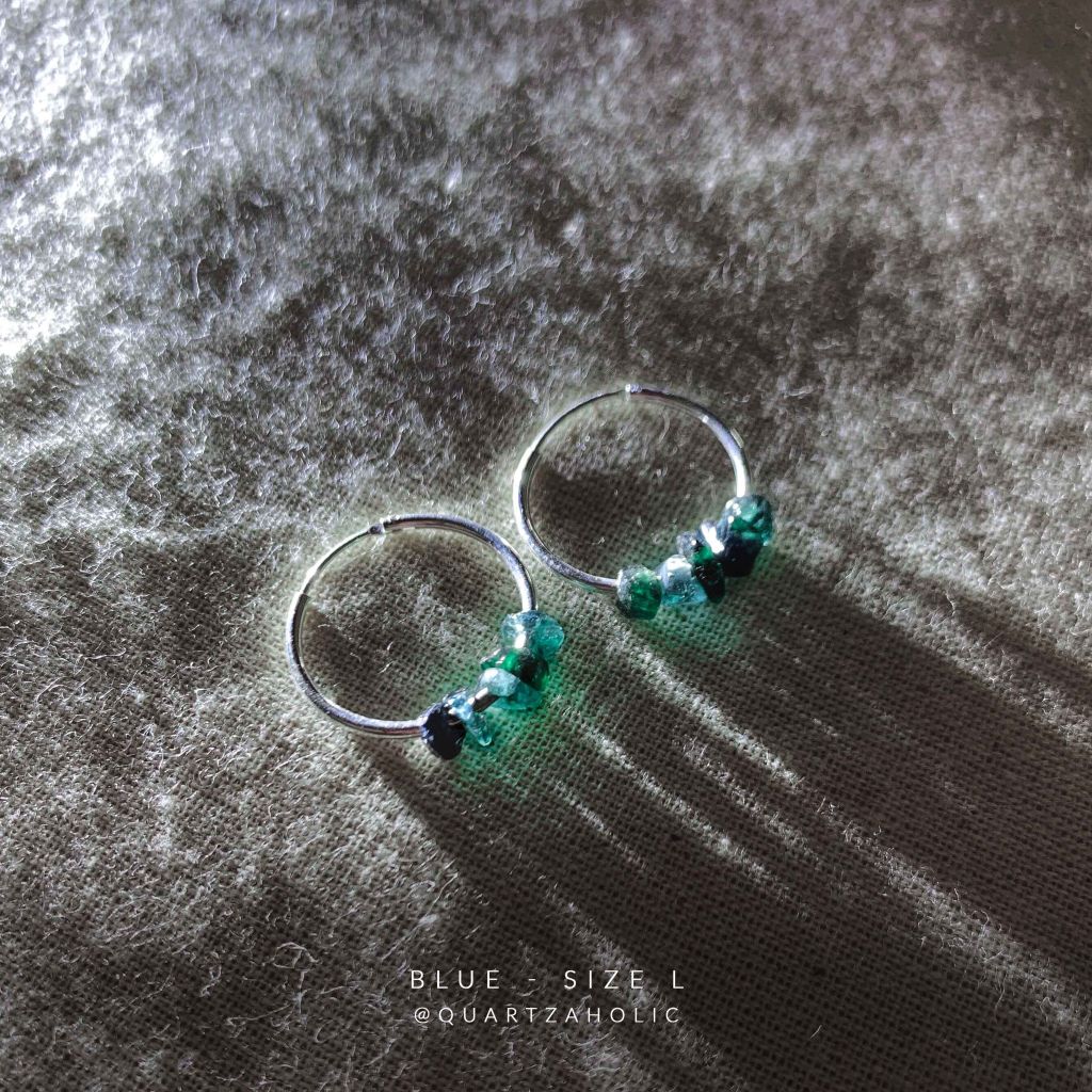Bông Tai Hoop Tourmaline