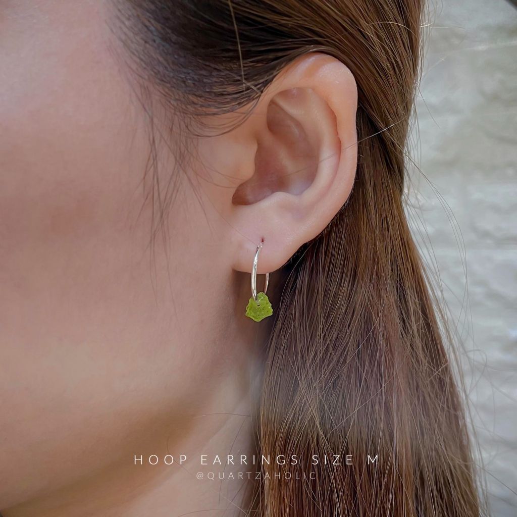 Bông Tai Hoop Peridot