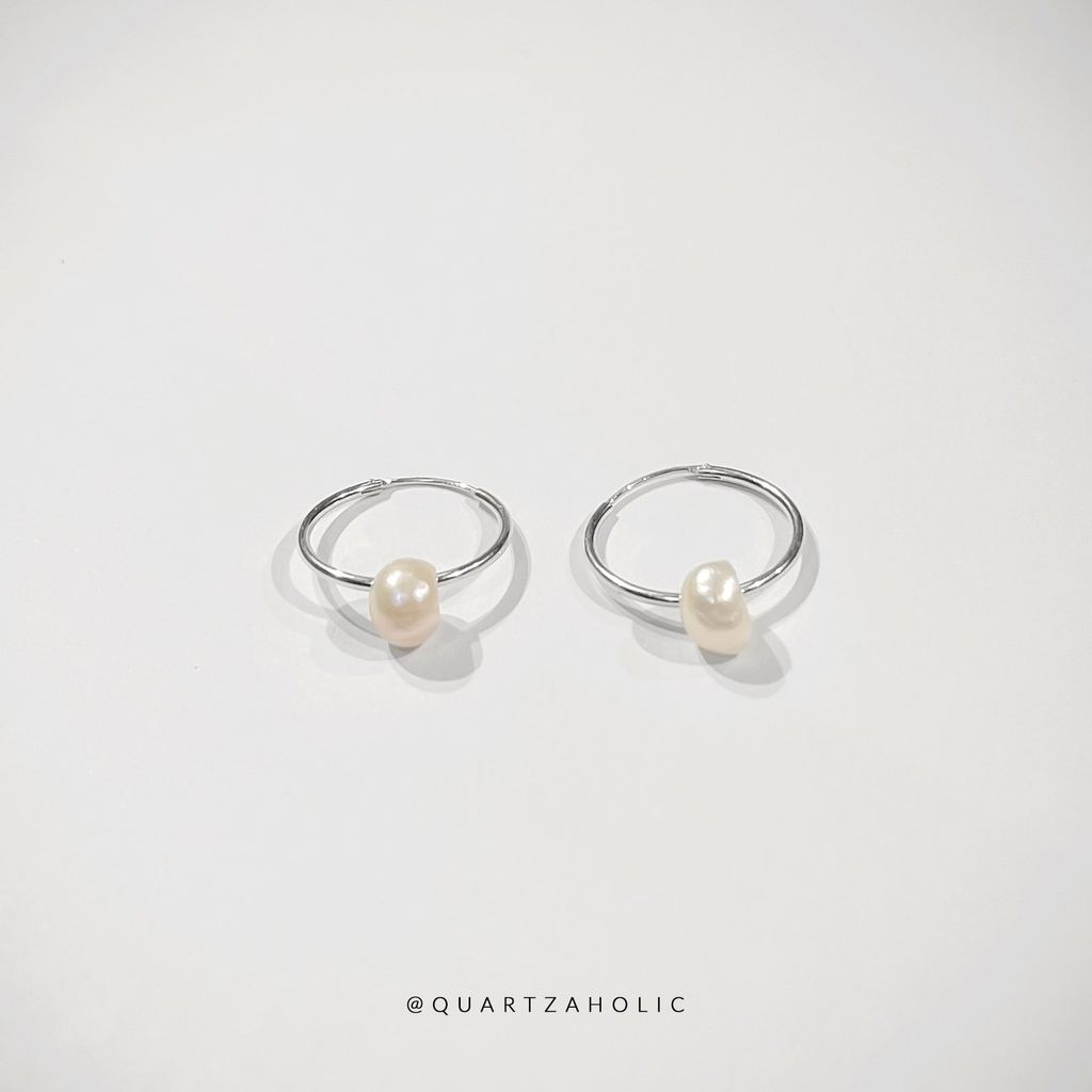 Bông Tai Hoop Pearl