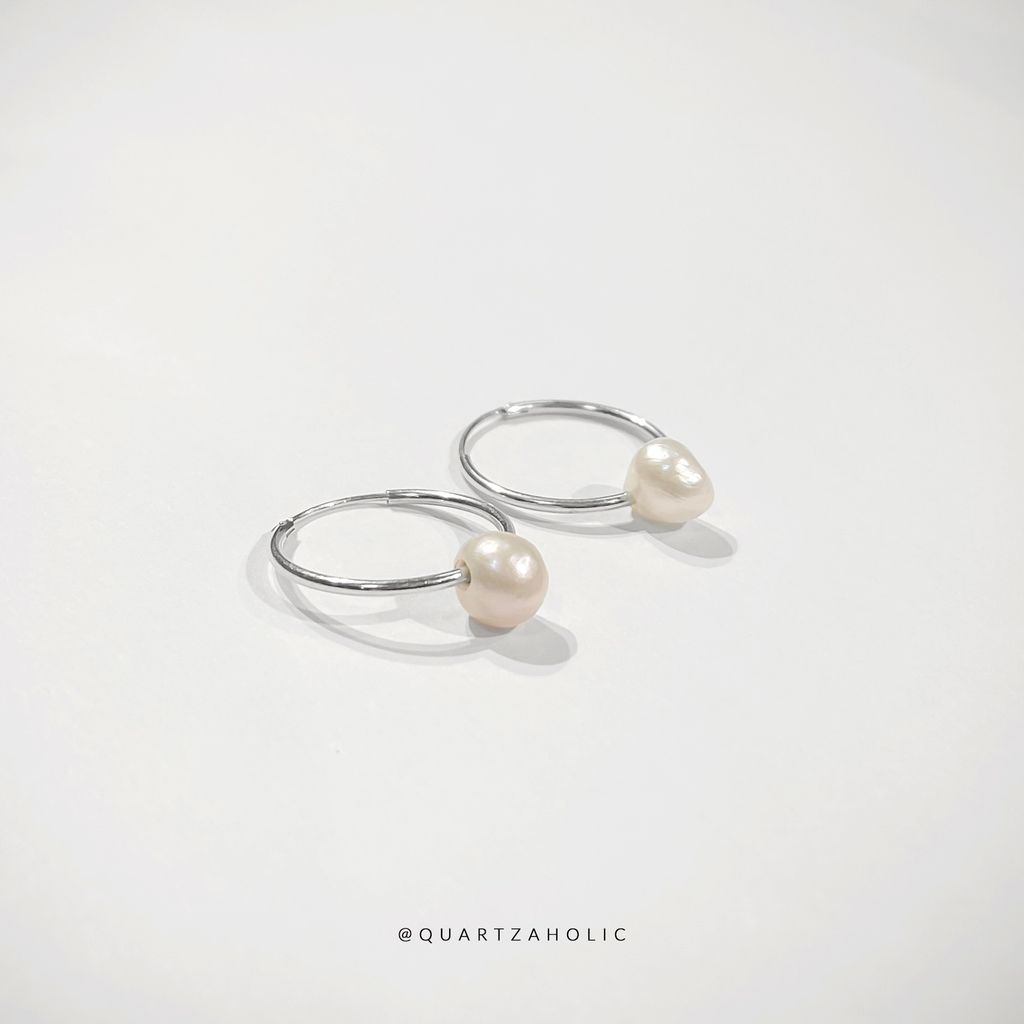 Bông Tai Hoop Pearl