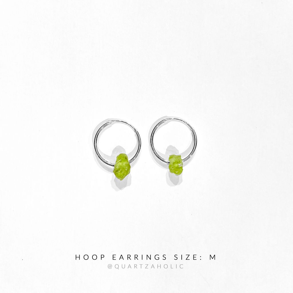 Bông Tai Hoop Peridot