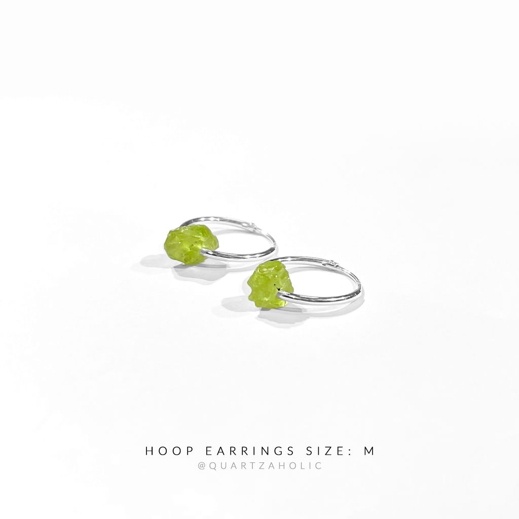 Bông Tai Hoop Peridot