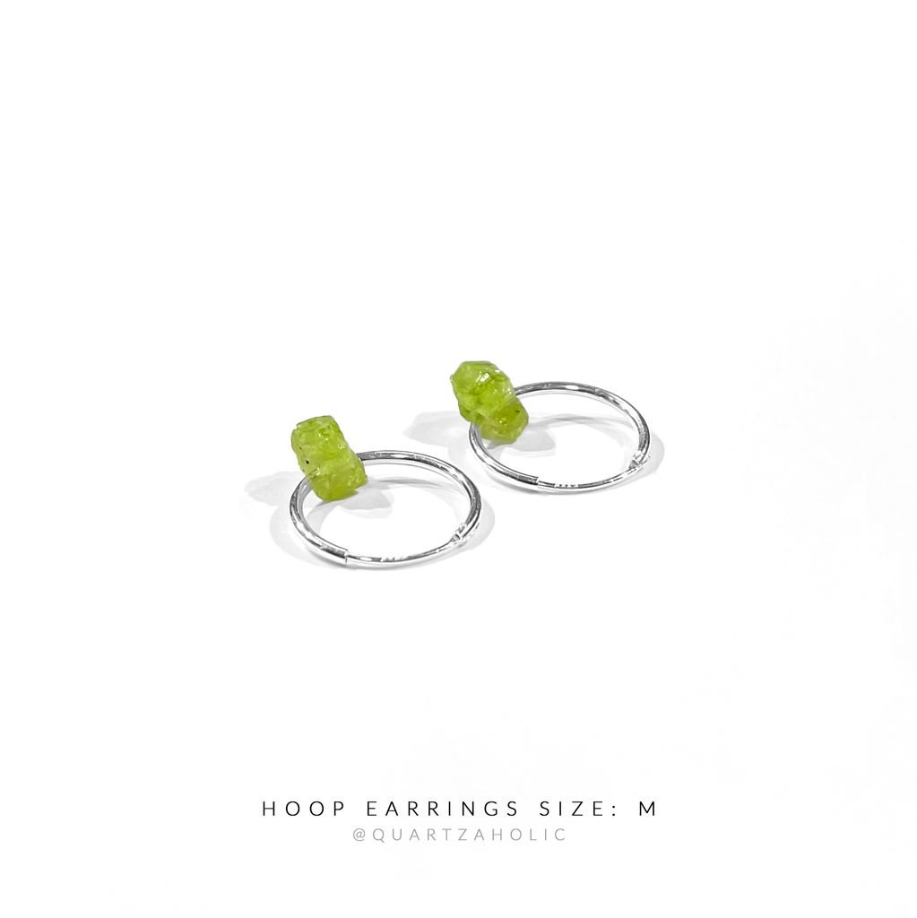 Bông Tai Hoop Peridot