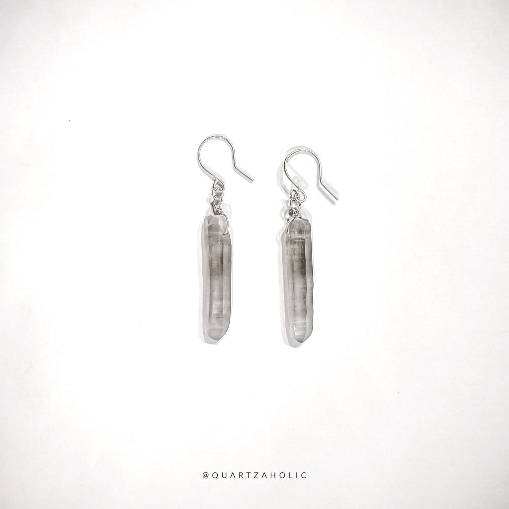 Bông Tai Drop Smoky Quartz