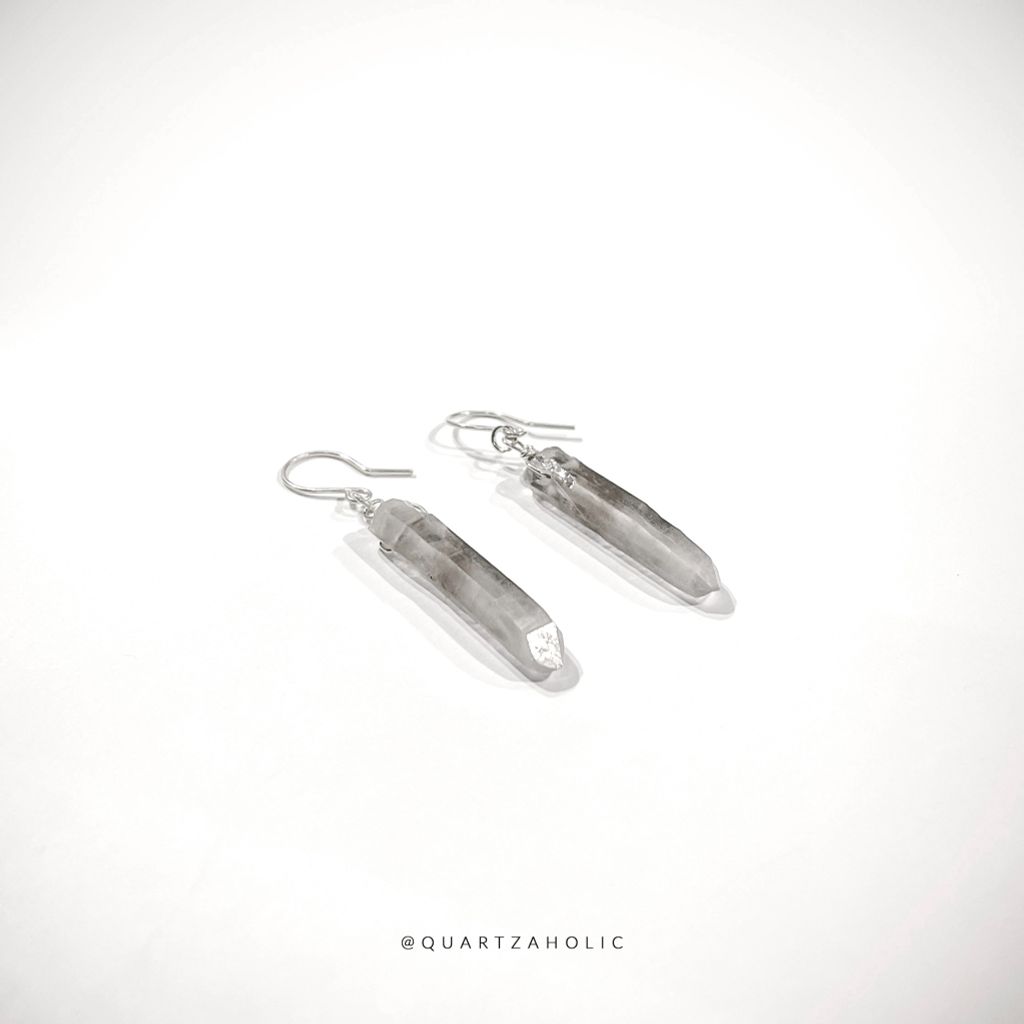 Bông Tai Drop Smoky Quartz