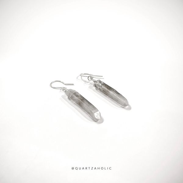  Bông Tai Drop Smoky Quartz 