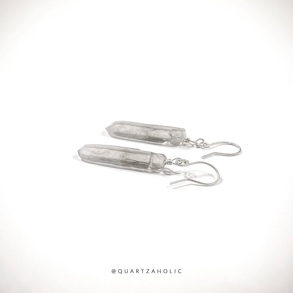 Bông Tai Drop Smoky Quartz