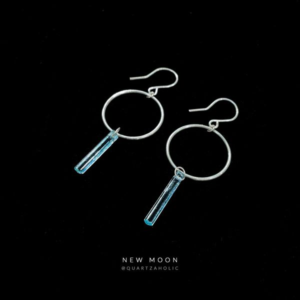  Bông Tai Drop Aquamarine 