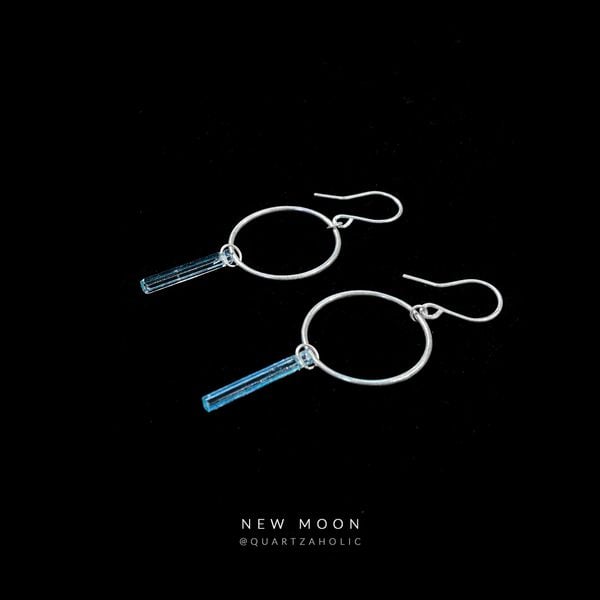  Bông Tai Drop Aquamarine 