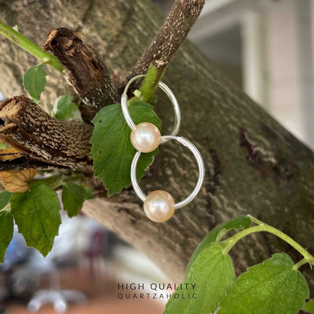 Bông Tai Hoop Pearl
