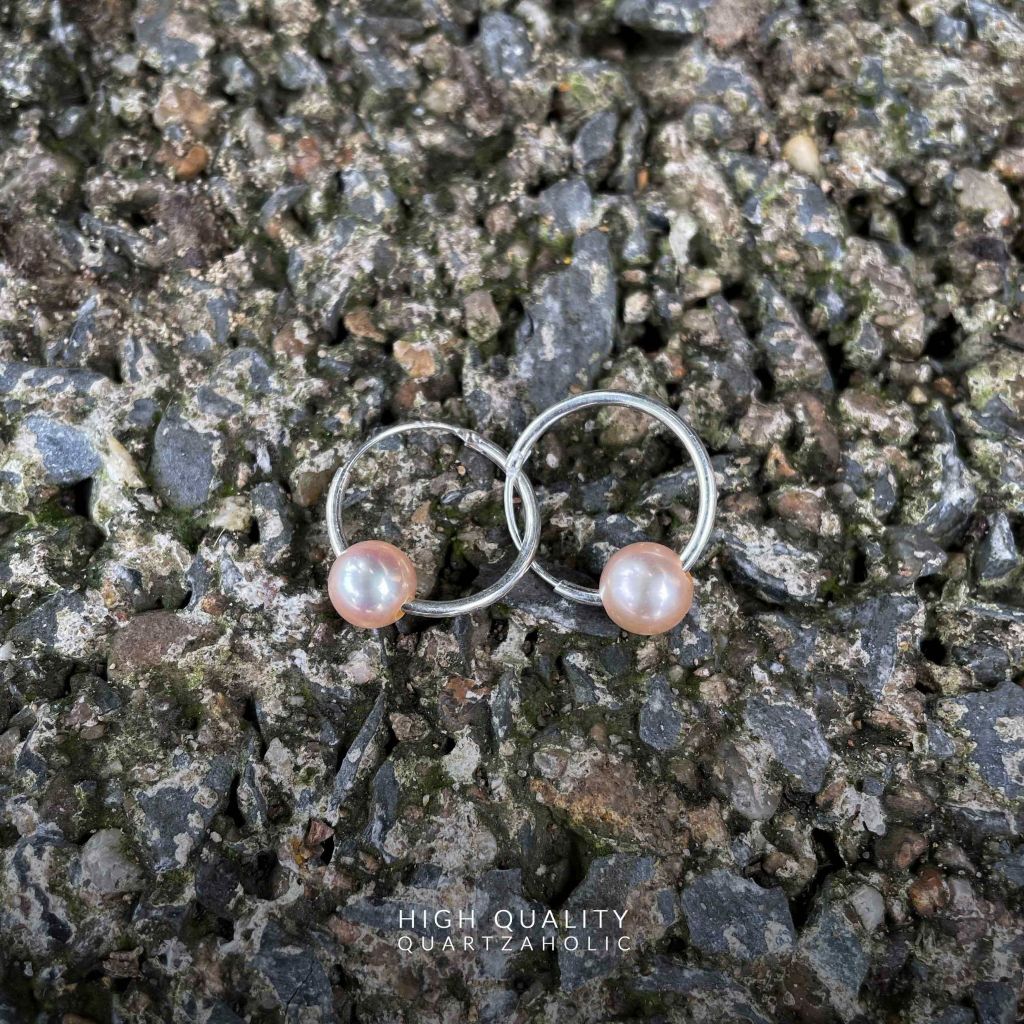 Bông Tai Hoop Pearl