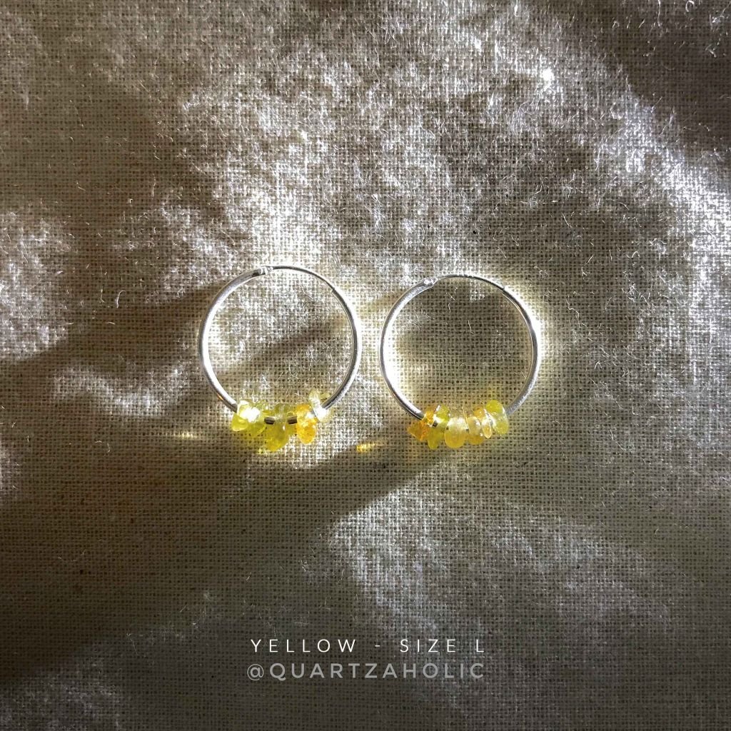 Bông Tai Hoop Tourmaline