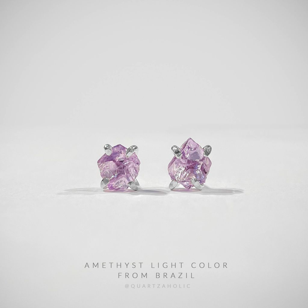 Bông tai Stud Amethyst