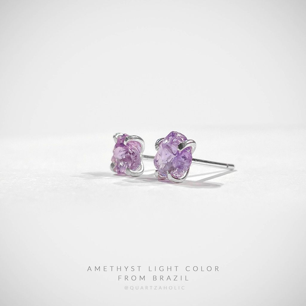 Bông tai Stud Amethyst