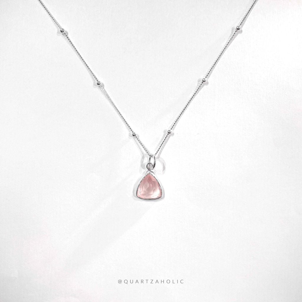 Mặt Dây Freeset Rose Quartz