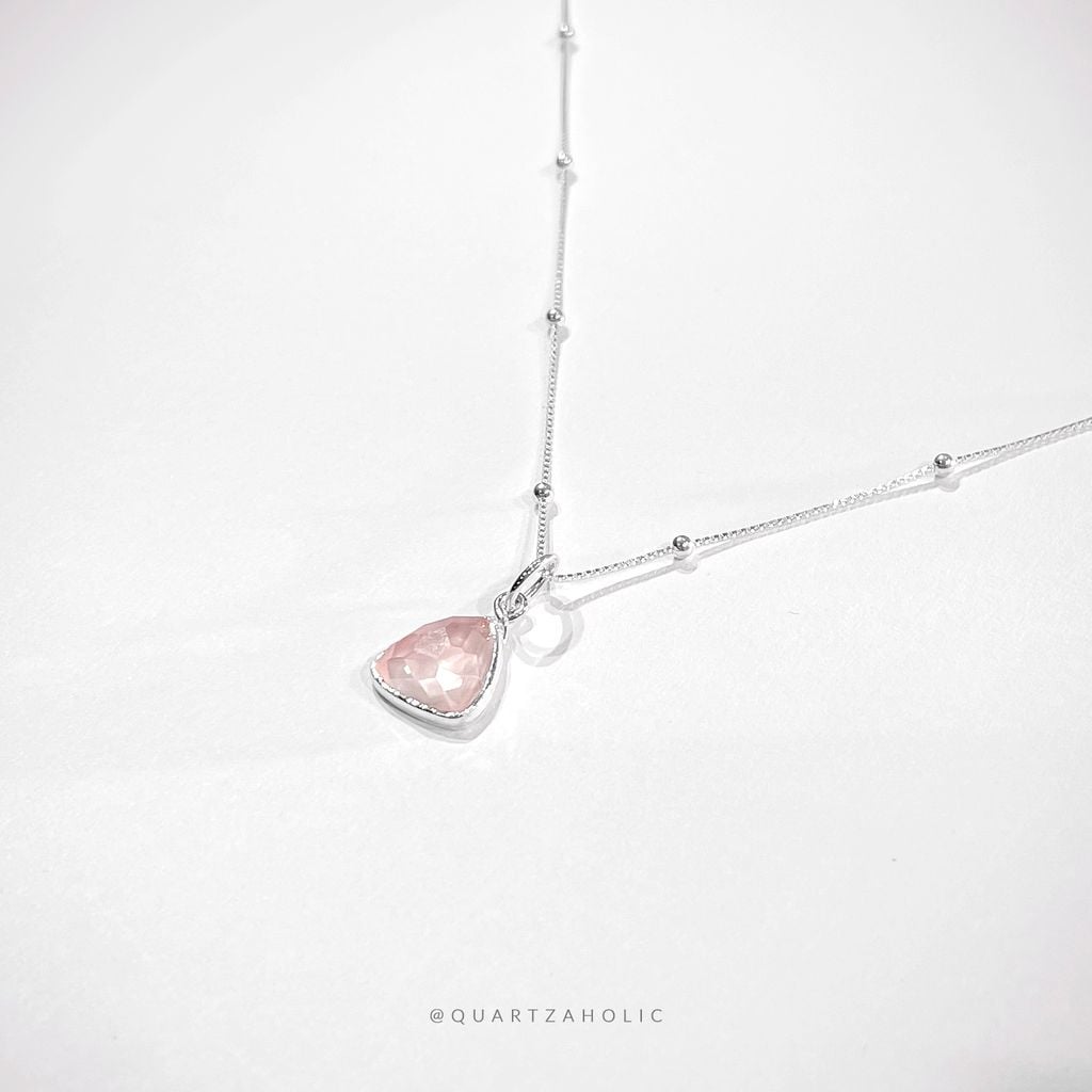 Mặt Dây Freeset Rose Quartz