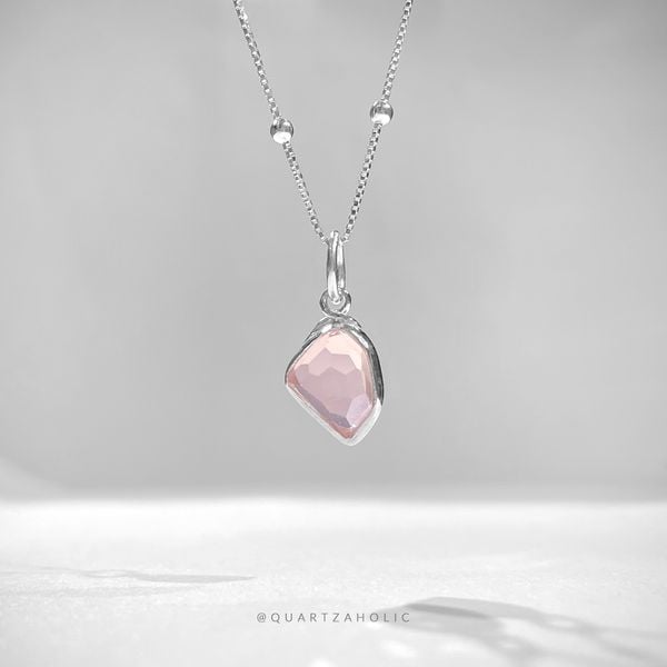  Mặt Dây Freeset Rose Quartz 