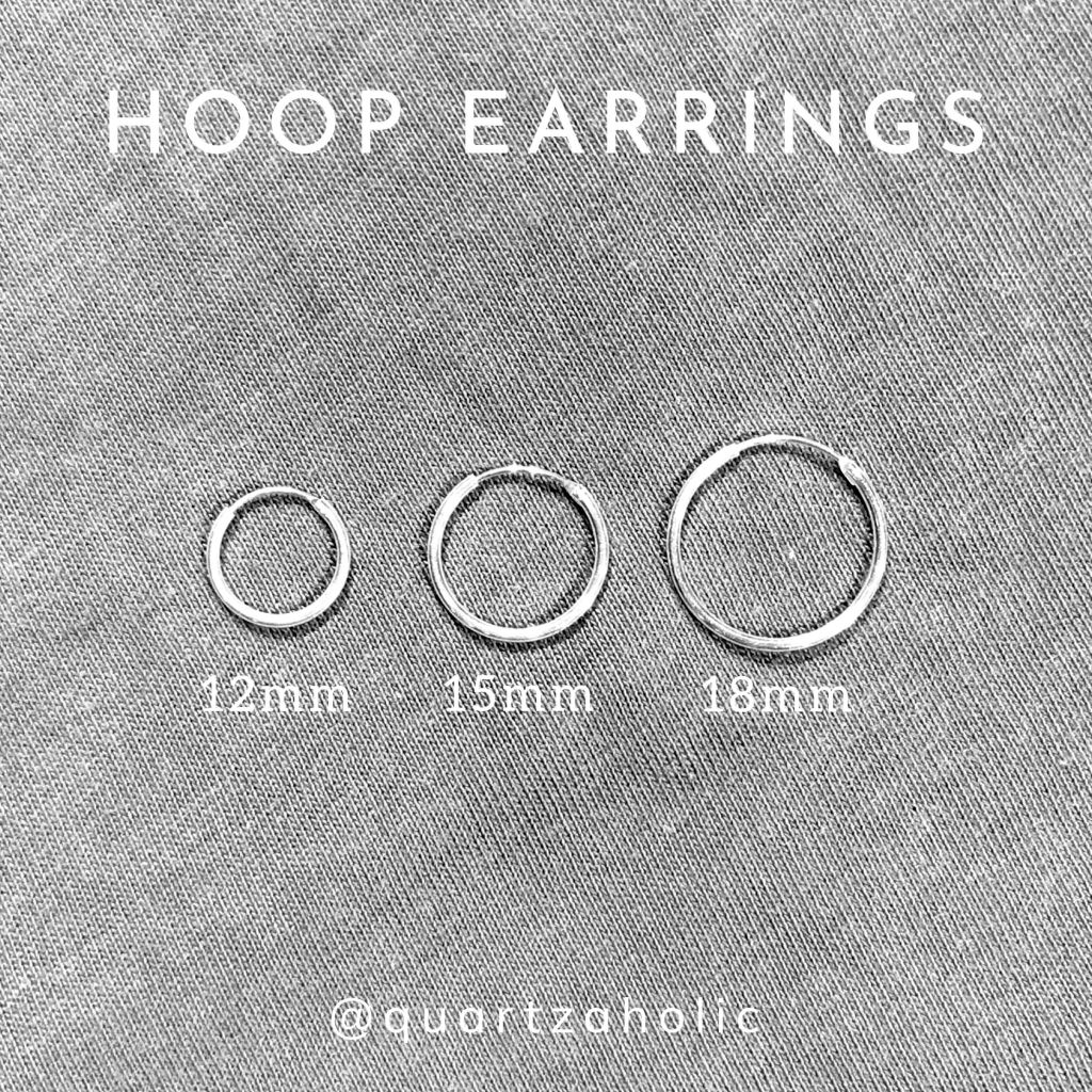 Bông Tai Hoop Amethyst