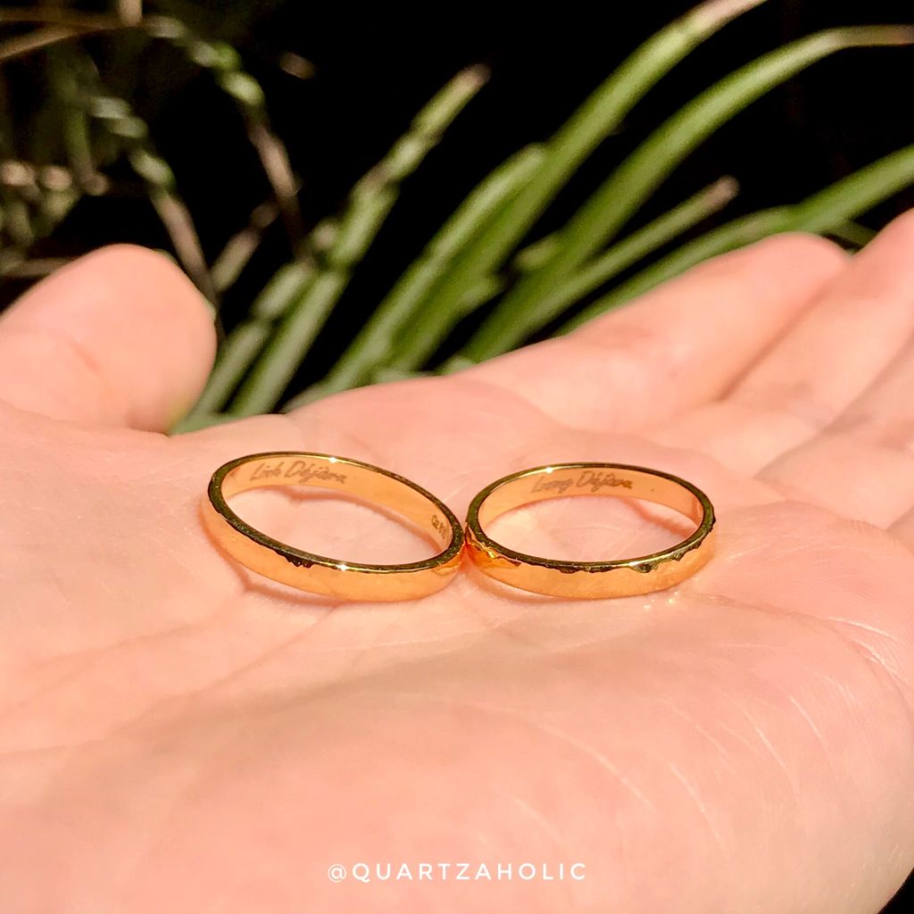 Nhẫn Gold Hammered Minimal