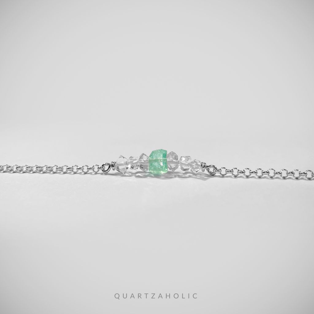 Vòng tay Line Emerald x Herkimer Diamond