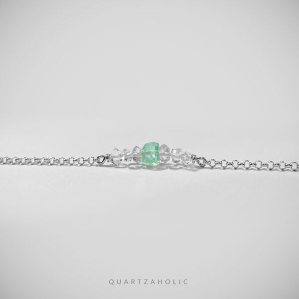  Vòng tay Line Emerald x Herkimer Diamond 