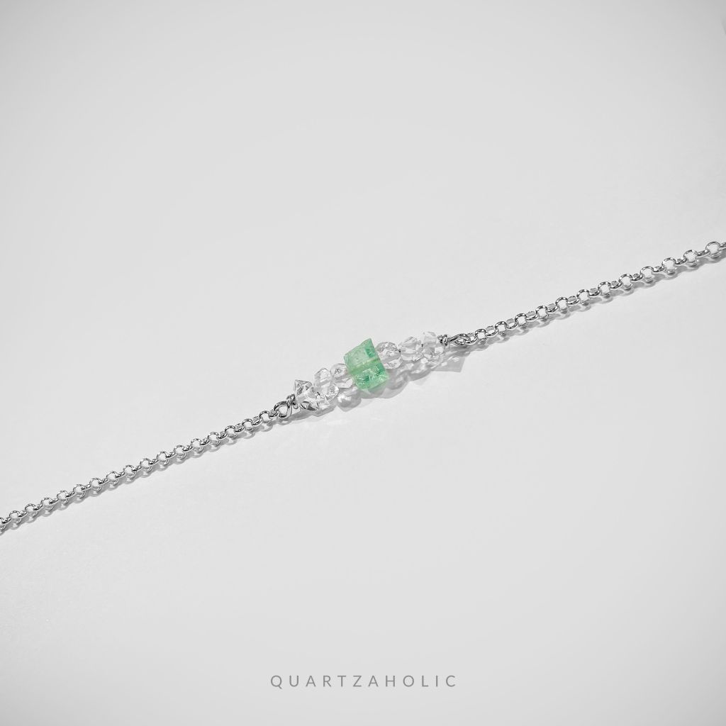 Vòng tay Line Emerald x Herkimer Diamond