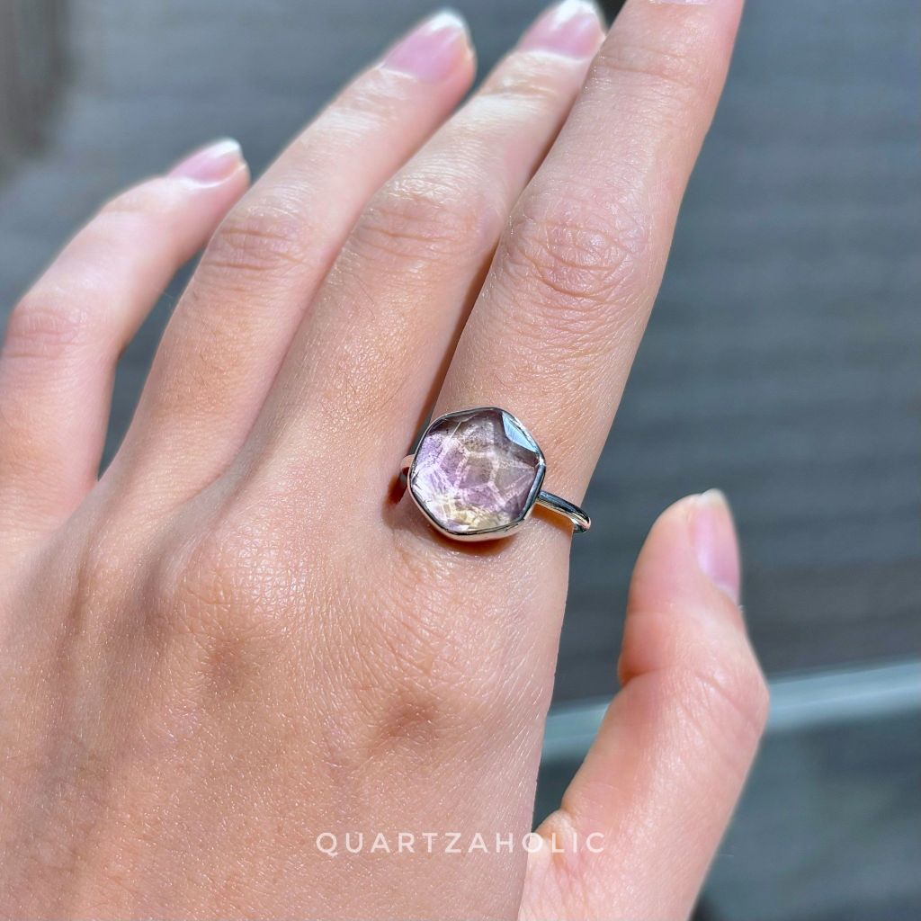 Nhẫn Freeset Ametrine