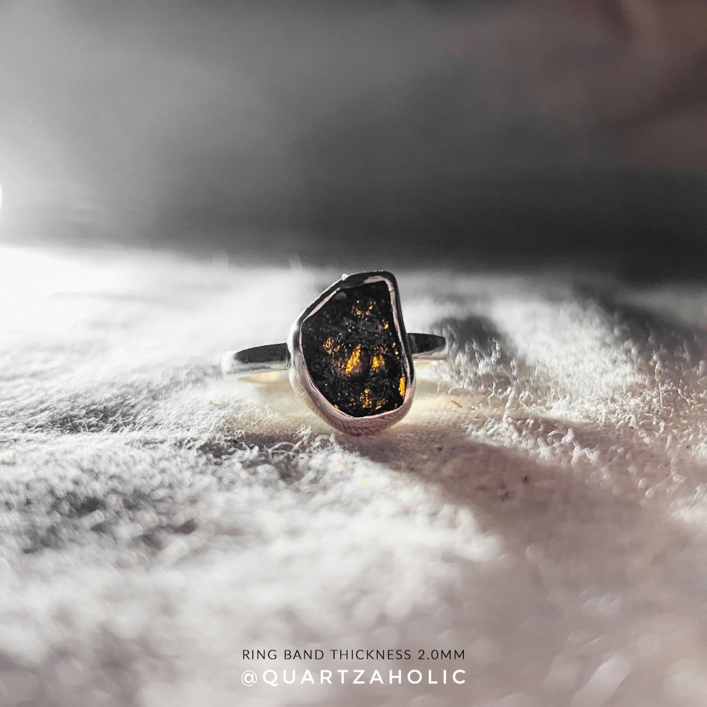 Nhẫn Freeset Indochinite Tektite