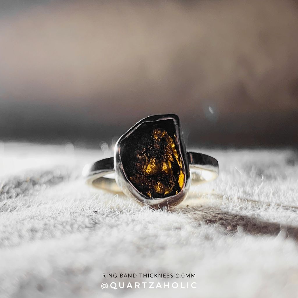 Nhẫn Freeset Indochinite Tektite