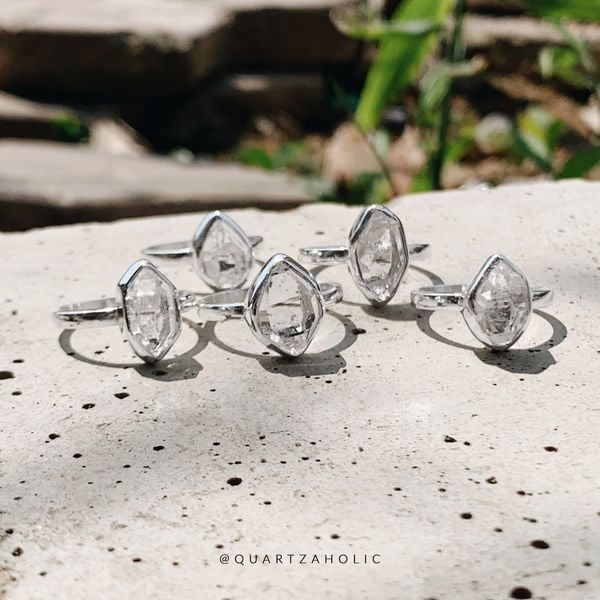  Nhẫn Freeset Herkimer Diamond 