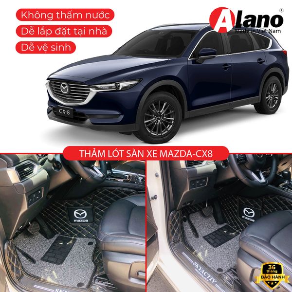 MAZDA CX8 2019 - 2022 - Thảm Lót Sàn Xe Ô Tô Da 5D 6D Cao Cấp