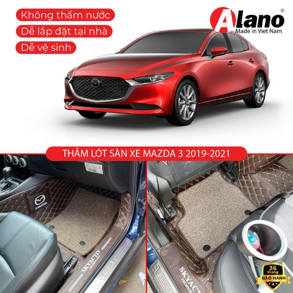 MAZDA 3 2020 - 2022 - Thảm Lót Sàn Xe Ô Tô Da 5D 6D Cao Cấp