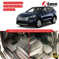 HYUNDAI SANTAFE 2014 - 2018 Thảm Lót Sàn Xe Ô Tô Da 5D 6D Cao Cấp