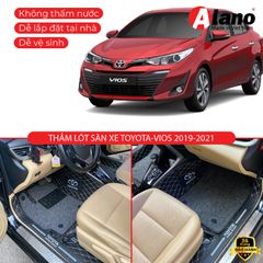 TOYOTA VIOS 2019 - 2022 - Thảm Lót Sàn Xe Ô Tô Da 5D 6D Cao Cấp