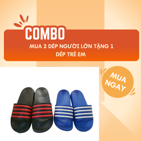 combo 2 đôi dép  sọc chỉ eva na nữ