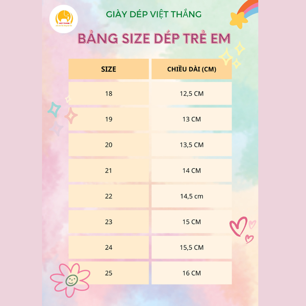 Dép nhựa trẻ em dễ thương- EVA -Thương hiệu Việt Thắng