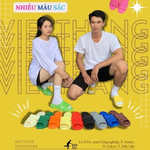 Dép tổ ong cao cấp dành cho nam, thiết kế thời trang - Công nghệ Nano - Chống hôi chân, bám bẩn - Việt Thắng